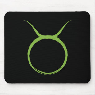 Tapis De Souris TAURUS Taureau Vert Astrologie Zodiaque Avril Mai