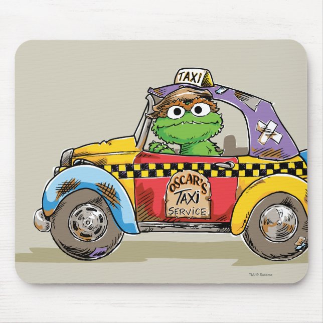 Tapis De Souris Taxi vintage Oscar (Devant)