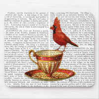 Teacup Et Cardinal Rouge