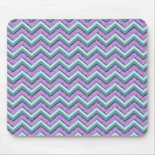 Tapis De Souris Teal et zigzag d'améthyste