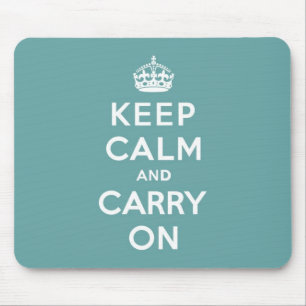 Tapis De Souris Teal masculin gardent le calme et continuent