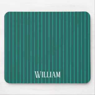 Tapis De Souris Teal pinstripes