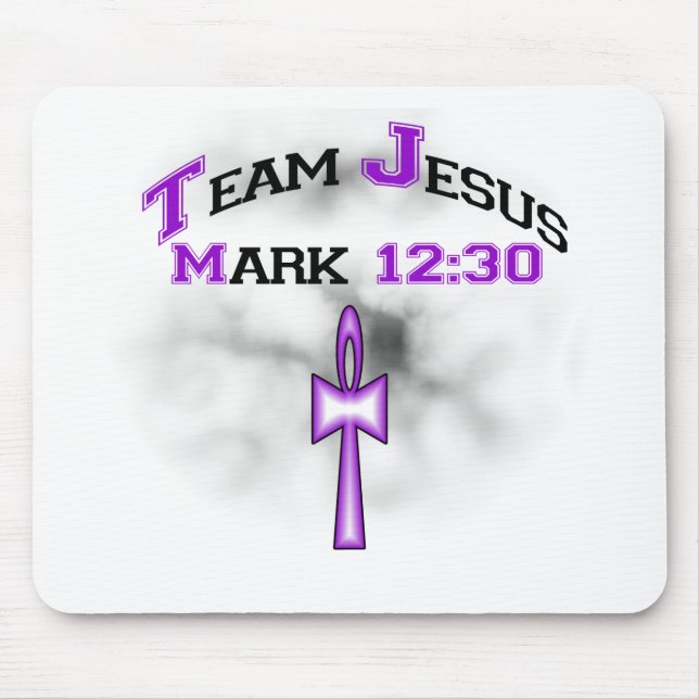 Tapis De Souris Team Jesus Mark 12:30 (Devant)