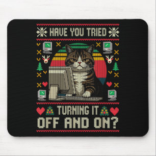 Tapis De Souris Tech Suprts Cat Ingénieur Ordinateur Noël Sale C