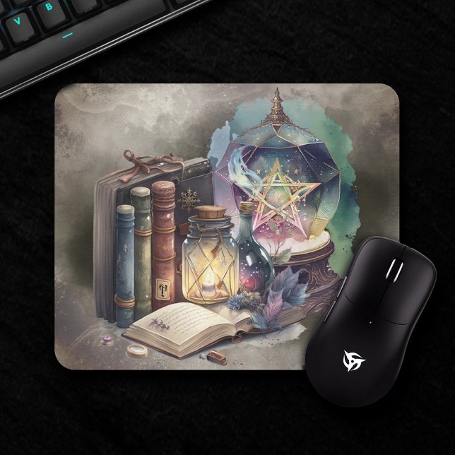 Tapis De Souris Técherie | Tomes du Spellbook Pastel et boule de c (Créateur téléchargé)