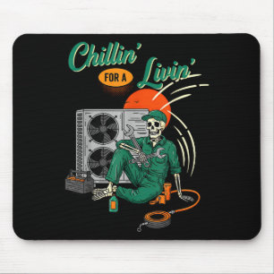 Tapis De Souris Technicien CVC drôle de squelette se détend pour g