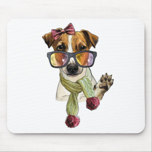 Tapis De Souris Teckell terrier Jack Russell branché