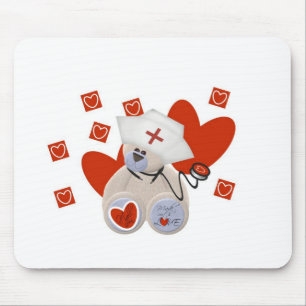 Tapis De Souris Teddy Bear Nurse Love Tshirts et cadeaux