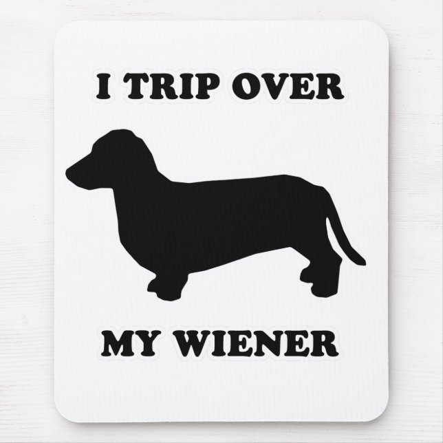 Tapis De Souris TEE - SHIRT de CHIEN de SAUCISSE - "je me (Devant)