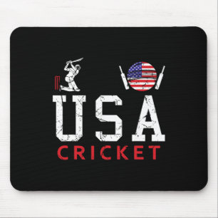 Tapis De Souris Tee-shirt drôle pour hommes avec joueur de cricket