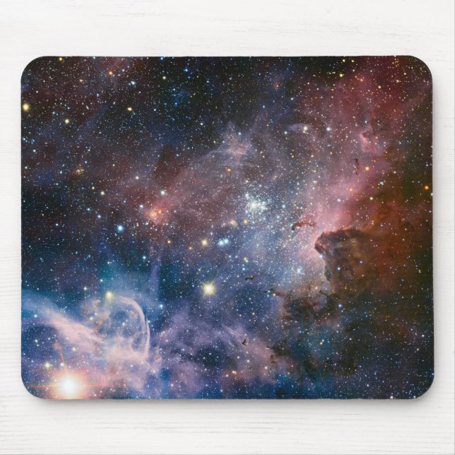 Tapis De Souris Télescope Nebula Hubble Carina Rouge et Bleu (Devant)
