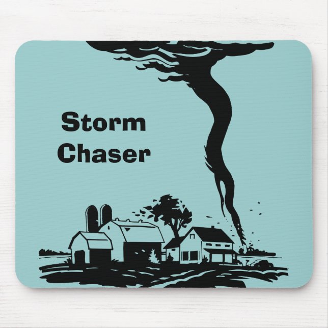 Tapis De Souris Tempête Chaser Tornado Twister Météorologie (Devant)