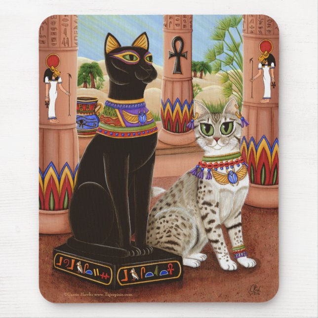 Tapis De Souris Temple de chat Mousepad de déesse de filasse de (Devant)