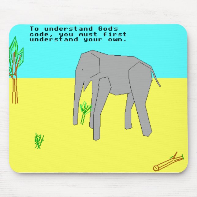 Tapis De Souris Temple OS Terry Davis Elephant Pad (Devant)
