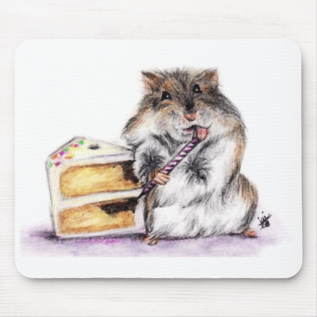 Tapis De Souris Temps d'anniversaire (hamster) Mousepad (Devant)