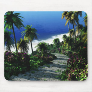 Tapis De Souris Temps Mousepad d'île
