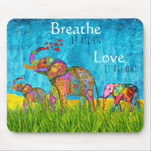 Tapis De Souris Tendance et élégant Elephant et Calf Mouse Pad