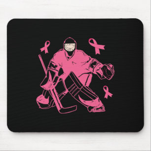 Tapis De Souris Teneur de hockey rose Ruban de ruban Sensibilisati