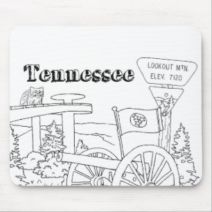 Tapis De Souris Tennessee Symboles d'État volontaire Images d'État