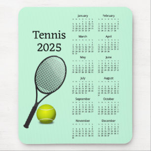 Tapis De Souris Tennis 2025 Calendrier Mousepad