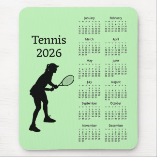 Tapis De Souris Tennis 2026 Calendar Mousepad
