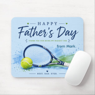Tapis De Souris Tennis Fête des Pères avec raquette et balle pour