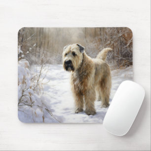 Tapis De Souris Tenter Wheaten Qu'il neige Noël