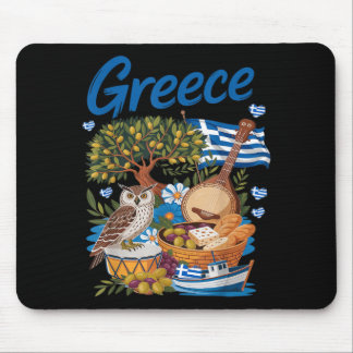 Tapis De Souris Tenue avec drapeau grec pour enfants avec thème he