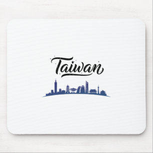 Tapis De Souris Tenues de vacances de voyage sur la skyline de Taï