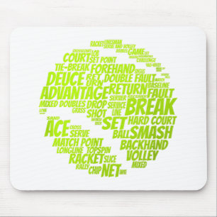 Tapis De Souris Termes Tennis Joueur De Tennis Jouer Tennis Ball
