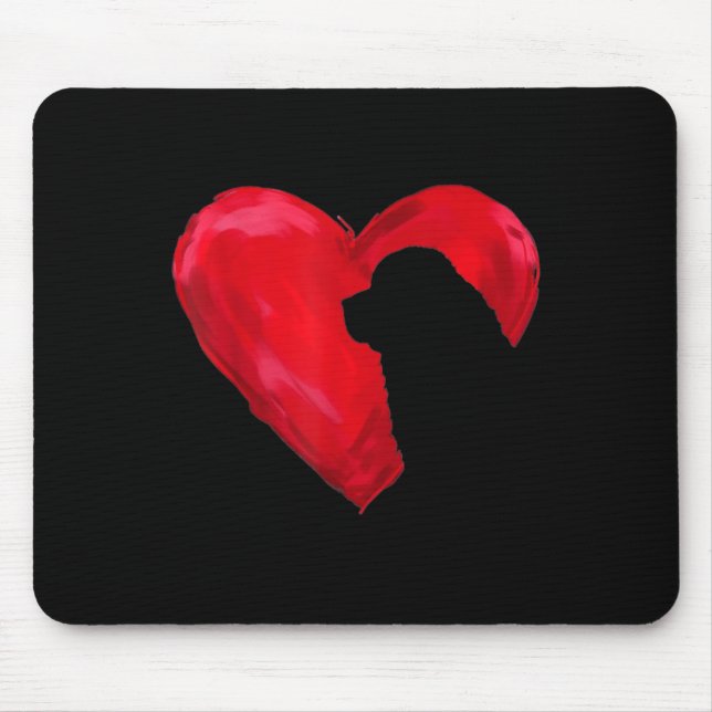 Tapis De Souris Terre de Newfoundland valentiday dog vend (Devant)