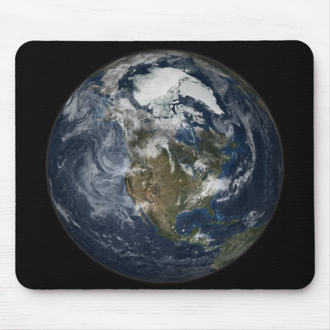 Tapis De Souris Terre entière montrant l'Amérique du Nord 5 (Devant)