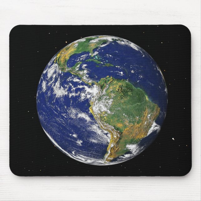 Tapis De Souris Terre entière montrant l'Amérique du Sud 2 (Devant)