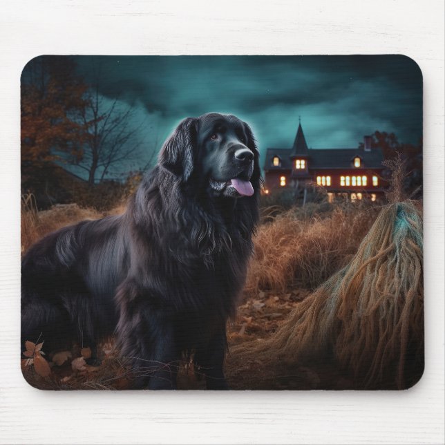 Tapis De Souris Terre-Neuve Halloween (Devant)