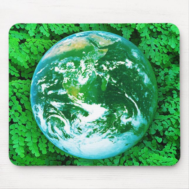 Tapis De Souris Terre verte - sensibilisation écologique (Devant)