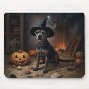 Tapis De Souris Terrier de la baie de Chesapeake Citrouilles Hallo