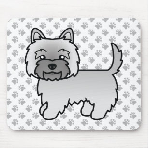 Tapis De Souris Tervueren Cairn Terrier Chien de Dessin Animé Mign