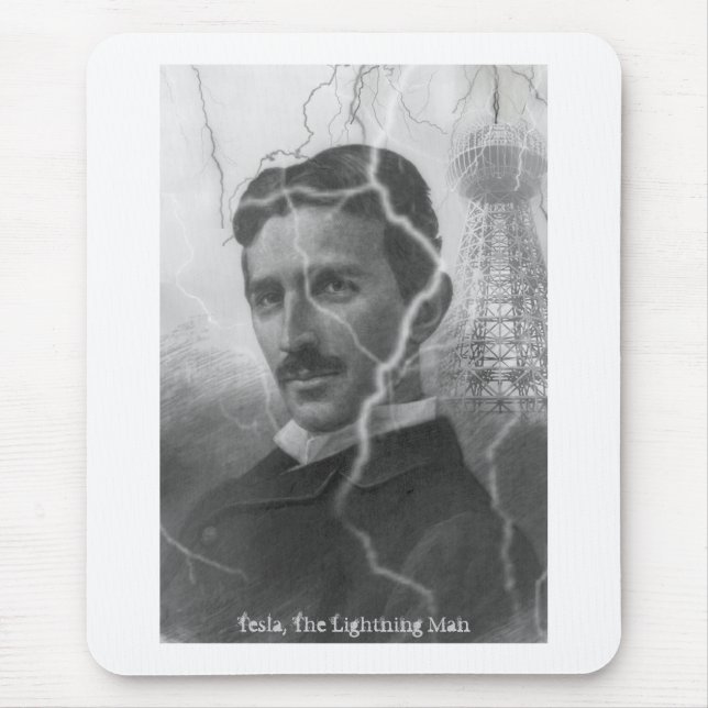 Tapis De Souris Tesla, l'homme de foudre (Devant)