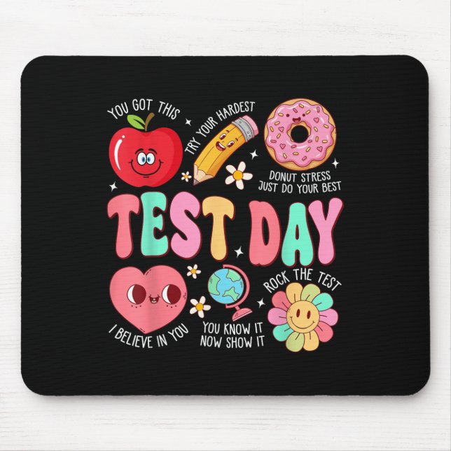 Tapis De Souris Test Day Rock The Test Testing Day Motivational Te (Devant)