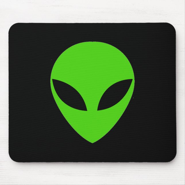 Tapis De Souris Tête Alien verte (Devant)