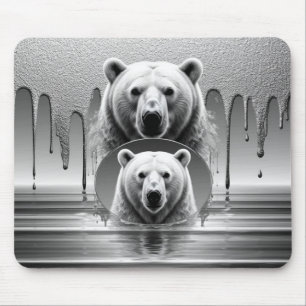 Tapis De Souris Tête de majestueux ours polaire Faune arctique 🐻
