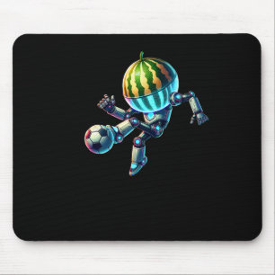 Tapis De Souris Tête de pastèque de robot Football Footbyll Dribbl