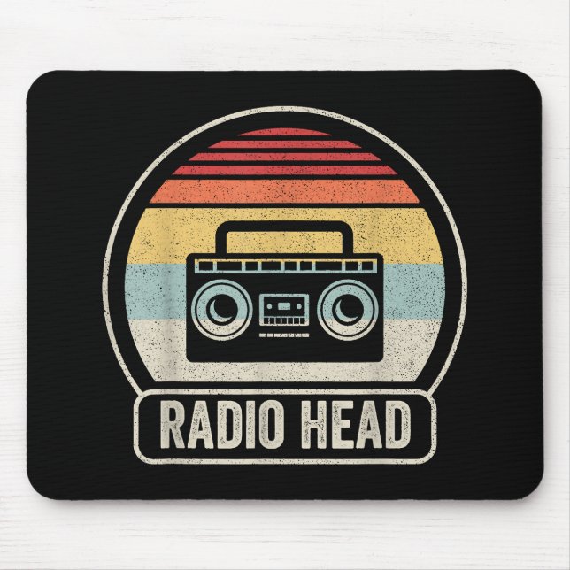 Tapis De Souris Tête radio Vintage (Devant)