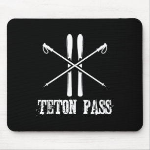 Tapis De Souris Teton P Wyoming Ski Ski Ski Ski Nordic Alpine Dow
