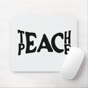 Tapis De Souris Texte "Apprendre la paix" en blanc