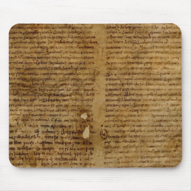 Tapis De Souris Texte de parchemin avec l'écriture antique, vieux (Devant)