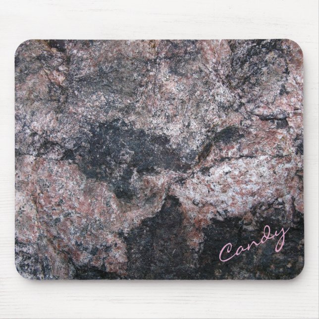 Tapis De Souris Texte fait sur commande rosâtre de texture de (Devant)