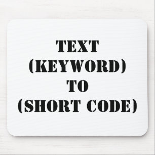 TAPIS DE SOURIS TEXTE (MOT-CLÉ) À (CODE COURT)