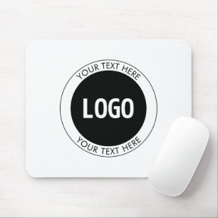 Tapis De Souris Texte personnalisable simple & votre logo ou image