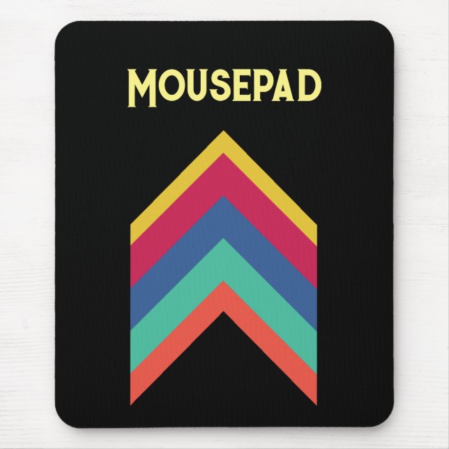 Tapis de souris Texte personnalisé Flèches vers le (Devant)